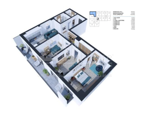 Apartament 4 camere - CUG