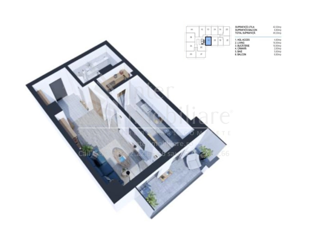 Apartament 1 camere - CUG
