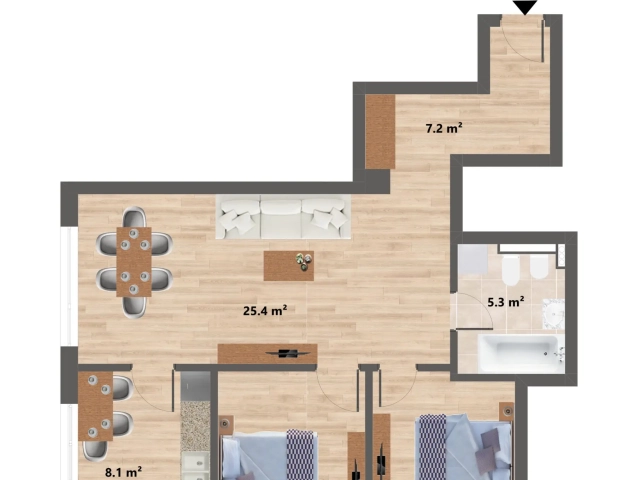Apartament 3 camere - CUG