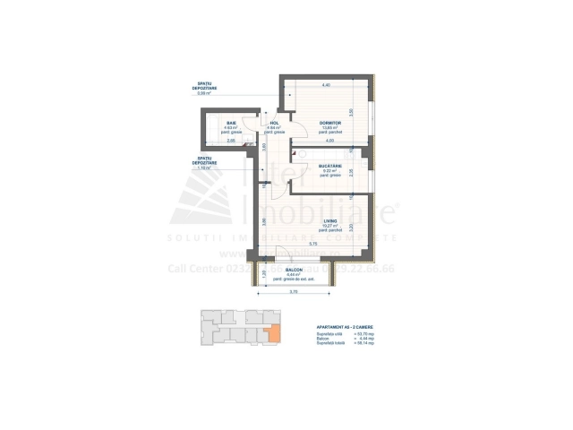Apartament 2 camere - CUG