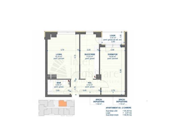 Apartament 2 camere - CUG