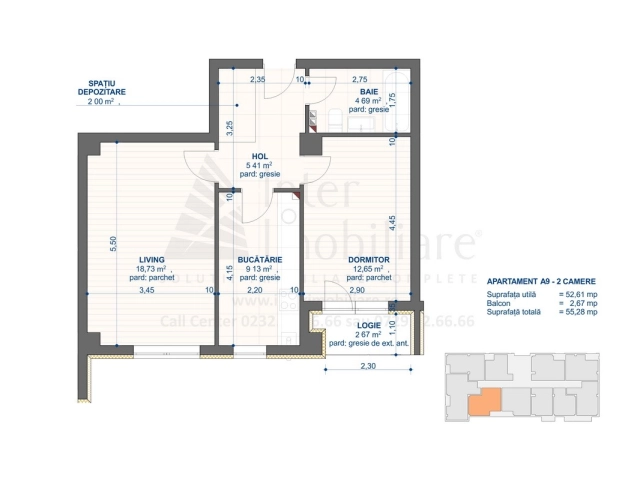 Apartament 2 camere - CUG