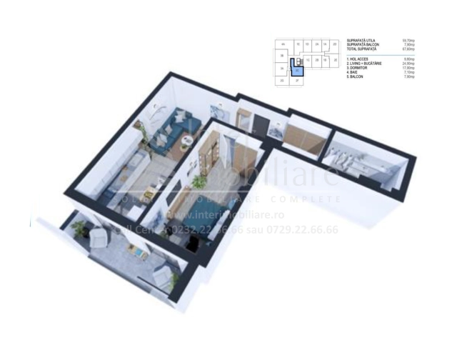 Apartament 2 camere - CUG