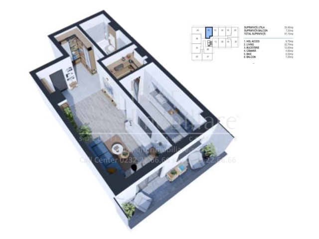 Apartament 1 camere - CUG