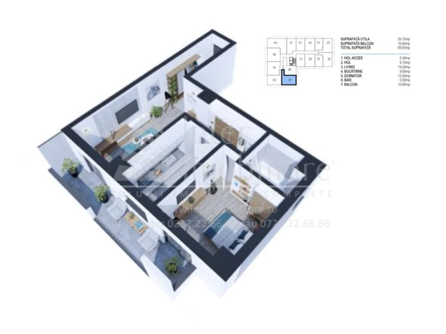 Apartament 2 camere - CUG